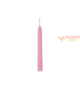 Candeline+supporto rosa per torte pz.100