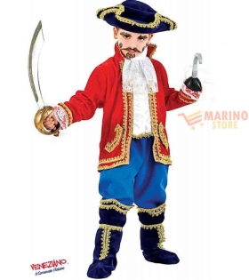 Costume carnevale capitano XL 10 anni