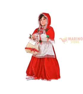 Costume carnevale cappuccetto rosso in velluto 5 anni