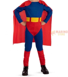 Costume Uomo Volante M 46-48 - Tuta con Mantello - Perfetto per Carnevale e Feste a Tema