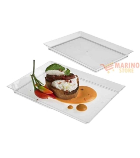 Finger food krystal party vassoietto 18x13x1,6 cm 12 pz trasparente