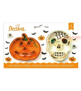 Halloween set 2 tagliapasta teschio e zucca