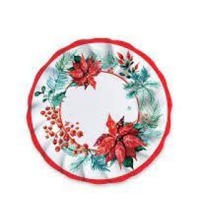 Natale Floral Christmas - piatto fondo 24 cm - 6  pz