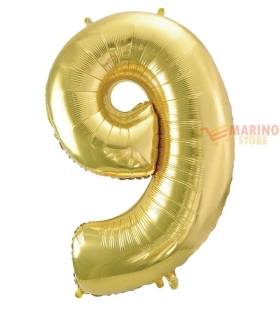 Palloncino Champagne Mini numero 9 in mylar da 35 cm