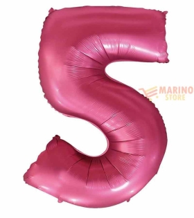 Palloncino Satin Velvet Pomogranate Mega numerone 5 in mylar da 101 cm - 40