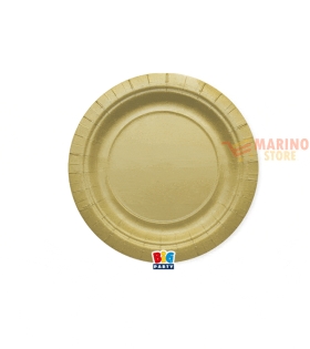 Piatto Oro 24 cm ecolor in carta 25 pz