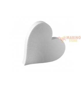 Polistirolo a forma di cuore bianco h 5 D 25