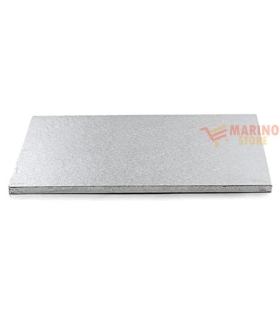 Sottotorta Cartone Argento Rettangolare 50X70 1,2 cm