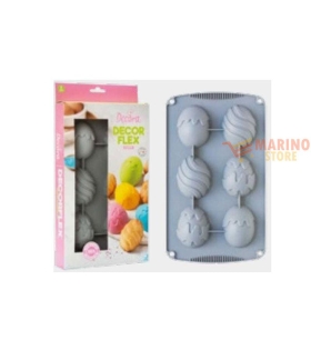 Stampo uova di pasqua in silicone 6 cavità