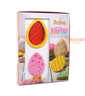 Tagliapasta pasqua e marcatori in plastica set 3 pezzi