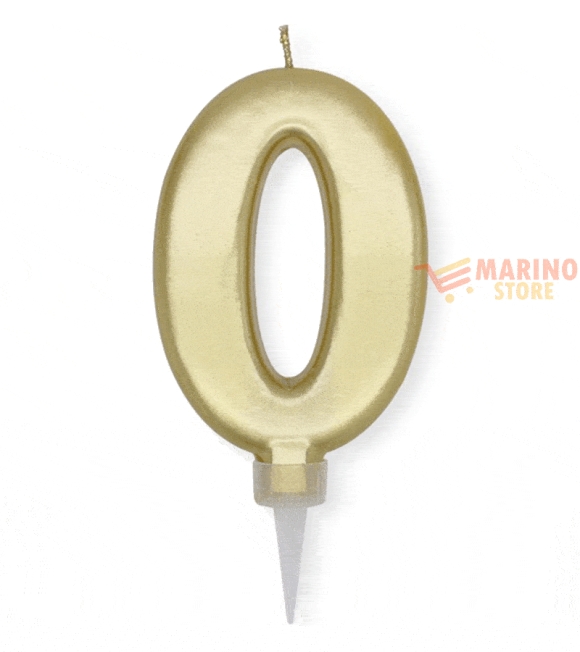 Immagine 0 di Candeline n°0 plump Oro metal 10 cm