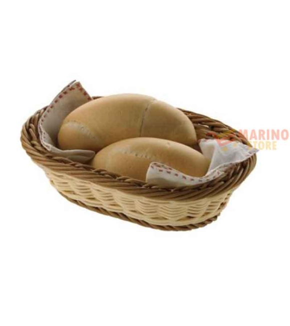 Immagine 0 di Cesto pane ovale cm 24x16,5x6h polyrattan