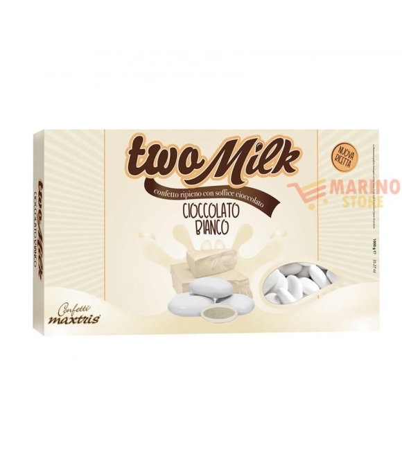 Immagine 0 di Confetti Bianchi al Cioccolato Two Milk Gusto Cioccolato Bianco Maxtris