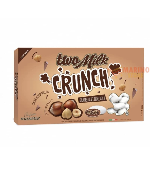 Immagine 0 di Confetti Bianchi al Cioccolato Two Milk Gusto Crunch Granella di Nocciola Maxtris