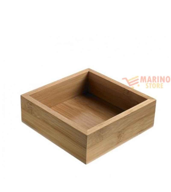 Immagine 0 di Contenitori bamboo asia colore naturale 15,3x15,3x5h cm 1 pz