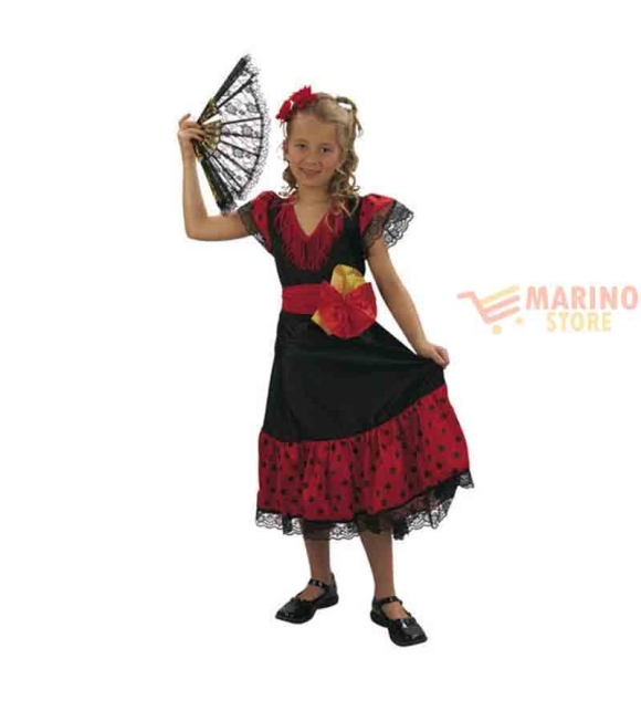 Immagine 0 di Costume carnevale bimba flamenco 7-9 anni