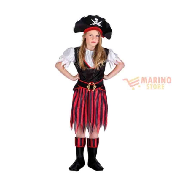 Immagine 0 di Costume carnevale bimba kid pirate 4-6 anni