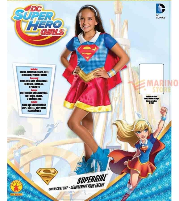 Immagine 1 di Costume carnevale bimba super hero girls 5-7 anni