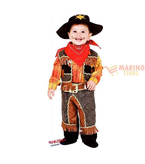 Immagine 0 di Costume carnevale piccolo cow boy 10 mesi