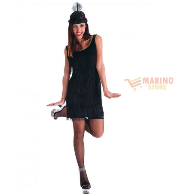 Immagine 0 di Costume donna charleston nero S/M/L 38-44