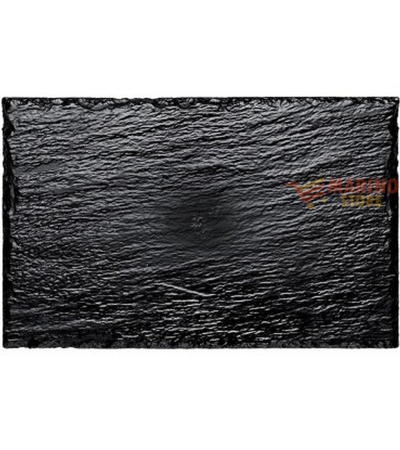 Immagine 0 di Finger Food Piatto Rock Medio PS Nero 220x140 mm - Confezione da 10 Pezzi