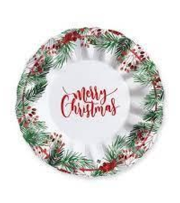 Immagine 0 di Natale Merry Christmas  piato fondo 24 cm - 6 pz