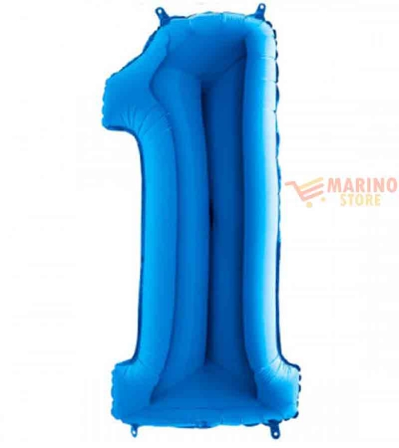 Immagine 0 di Palloncino Blu Mega numerone 1 in mylar da 101 cm - 1 pz