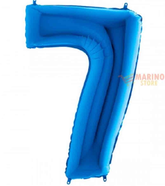 Immagine 0 di Palloncino Blu Mega numerone 7 in mylar da 101 cm - 1 pz