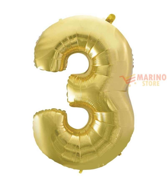 Immagine 0 di Palloncino Champagne Mega numerone 3 in mylar da 101 cm - 40