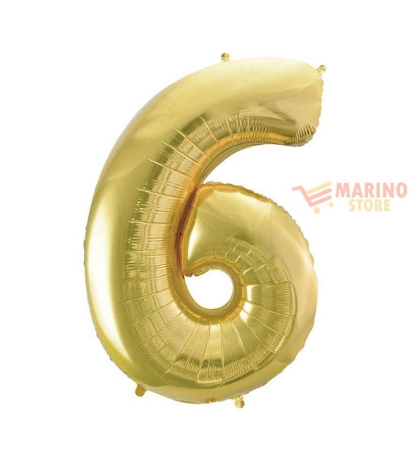 Immagine 0 di Palloncino Champagne Mega numerone 6 in mylar da 101 cm - 40