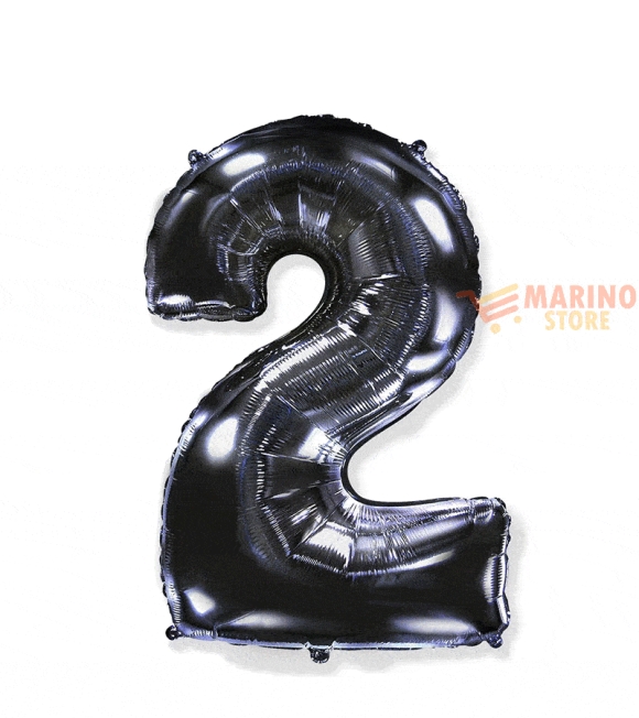 Immagine 0 di Palloncino Nero Mega numerone 2 in mylar da 101 cm - 40