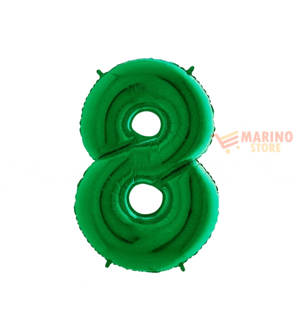 Immagine 0 di Palloncino numerone 8 in mylar da 1 mt verde