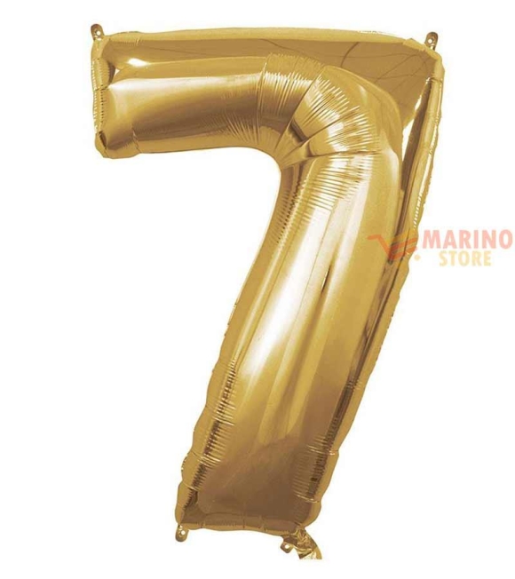 Immagine 0 di Palloncino Oro Mega numerone 7 in mylar da 101 cm - 40