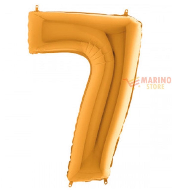 Immagine 0 di Palloncino Oro numero 7 in mylar da 35 cm