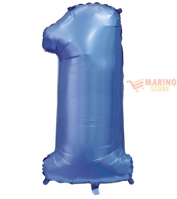 Immagine 0 di Palloncino Satin Velevet Periwinkle (tonalità di blu) Mega numerone 1  in mylar da 101 cm - 1 pz