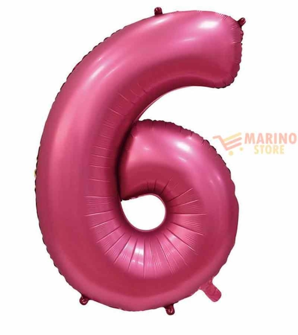 Immagine 0 di Palloncino Satin Velvet Pomogranate Mega numerone 6 in mylar da 101 cm - 40