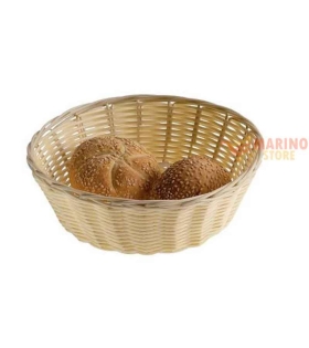 Cestino pane rotondo standaar naturale Øcm 20x6h polyrattan