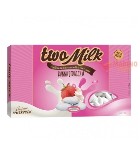 Confetti Bianchi al Cioccolato Two Milk Gusto Panna e Fragola Maxtris