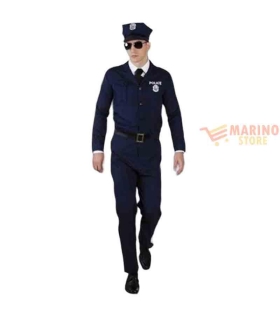 Costume carnevale Uomo cost.w/garm.bag police offi 54-56