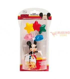 Kit pvc con Candeline+sogetto 2D Mickey Mouse 1Pz