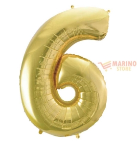 Palloncino Champagne Mini numero 6 in mylar da 35 cm