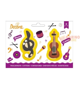 Tagliapasta in plastica chiave di sole e violino set 2 pezzi